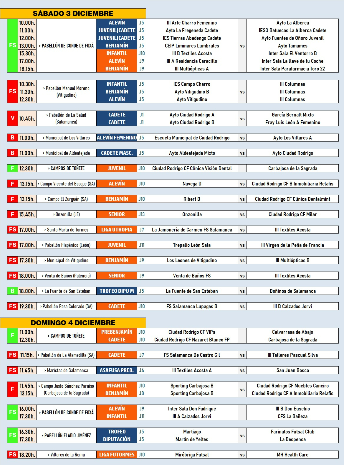 AD | 3-4 DIC | Largos desplazamientos para los seniors del Ciudad Rodrigo y el III Columnas
