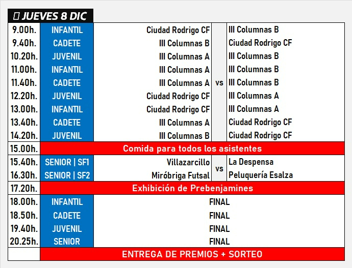 Publicados los horarios completos del V Torneo de Fútbol Sala de ARCIU