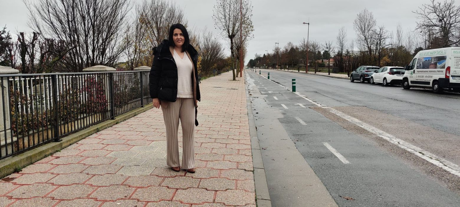 Santa Marta mejora el tramo del carril bici en la avenida de Madrid 