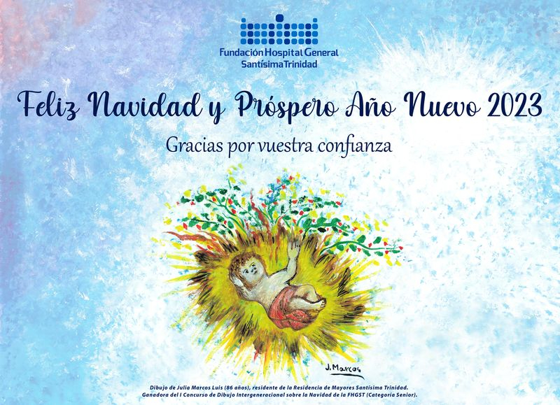 La imagen con la que el Hospital General de la Santísima Trinidad felicita la Navidad