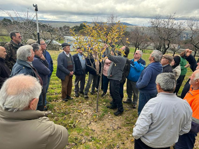 Buena participación en el taller de poda desarrollado en Mieza y promovido por Adezos y Adecocir