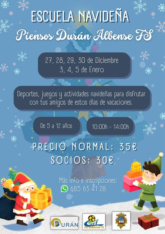 El Piensos Durán Albense anuncia ya su Escuela Navideña