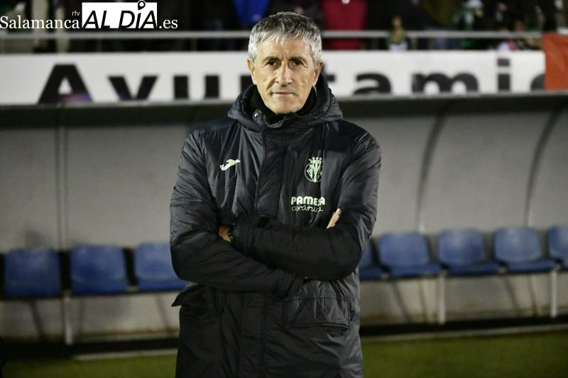 Los protagonistas del CD Guijuelo - Villareal: Setién, Mario Sánchez, Toti...