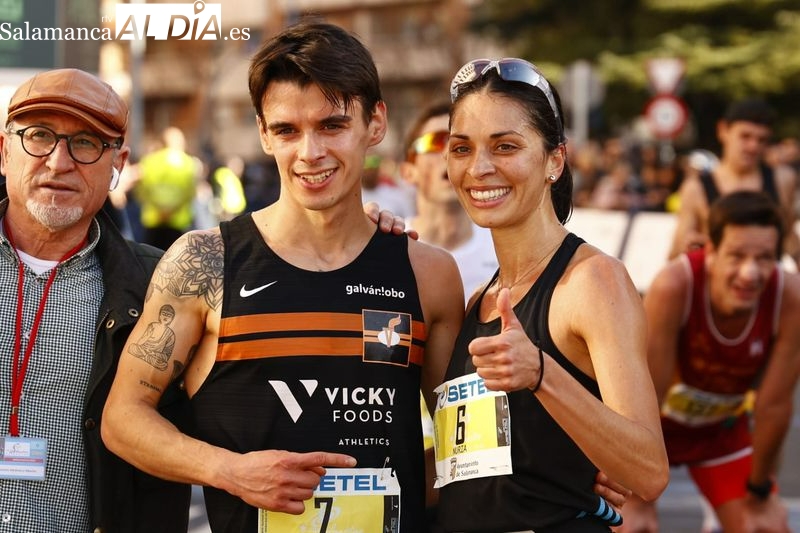 Pablo Sánchez y Nuria Lugueros, ganadores de la San Silvestre Salmantina 2022