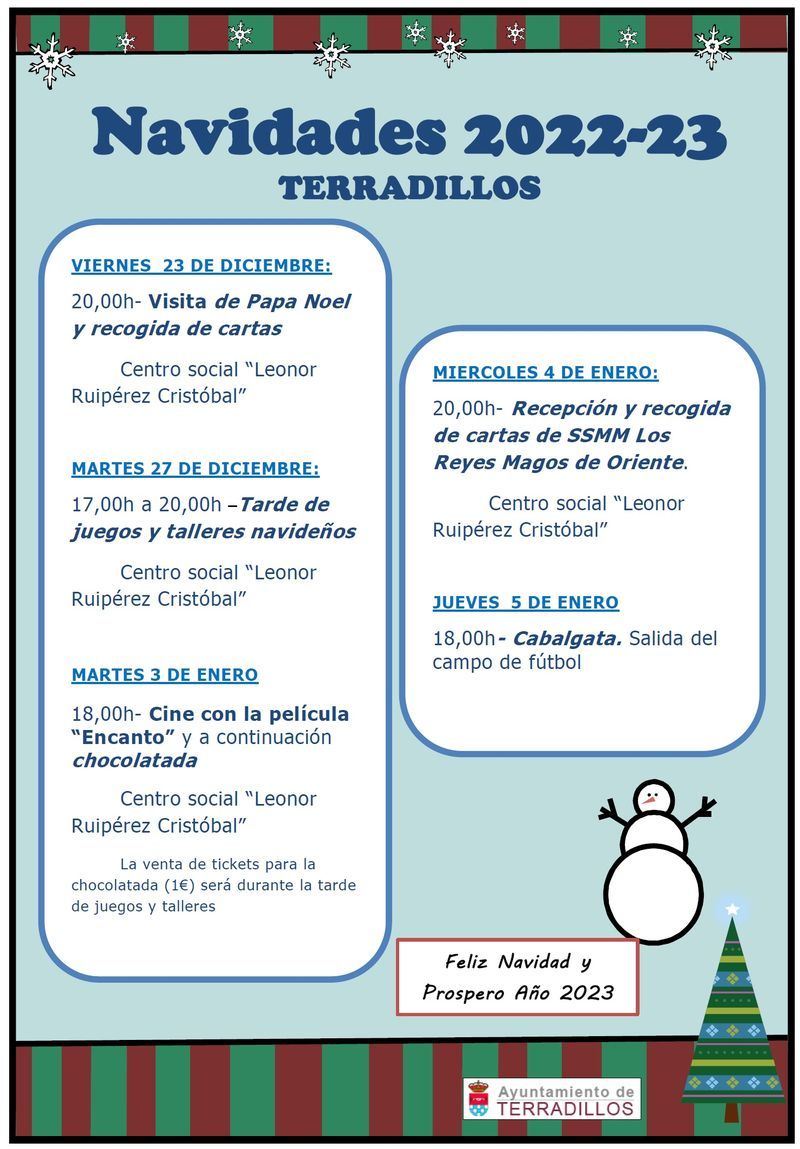 Programación navideña en Terradillos