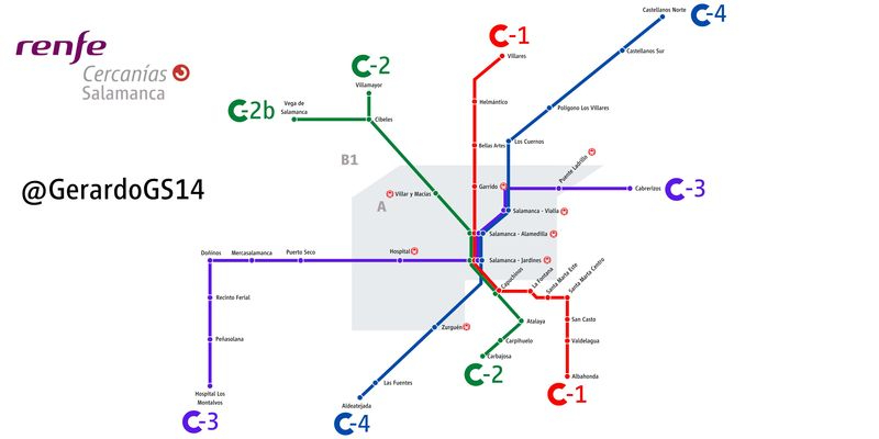 Y si Salamanca tuviera cercanías, ¿cómo sería? Un salmantino nos lo cuenta