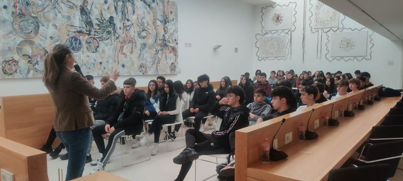 Los alumnos del Torrente Ballester recibieron una charla sobre el medio ambiente en este Ayuntamiento salmantino