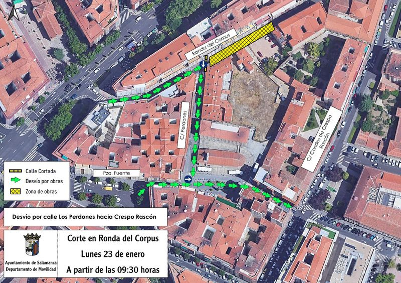 La Ronda del Corpus se cortará al tráfico este lunes