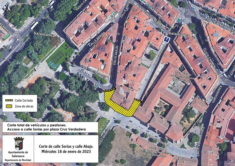 Cortes de tráfico previstos para este miércoles en Salamanca