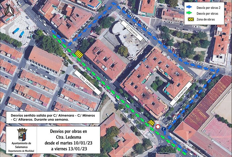 Aviso para los conductores que circulan por la Carretera de Ledesma