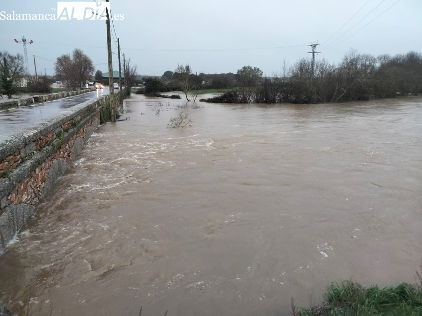 La lluvia provoca que se doble el caudal del Águeda y la declaración del nivel 1 del Inuncyl en la provincia
