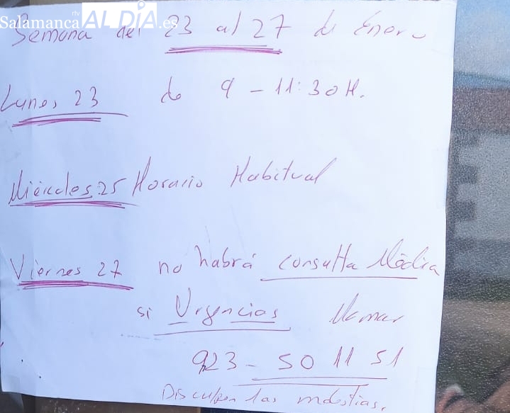Continúa la reducción de consultas médicas y los cambios de horario en Cabeza del Caballo
