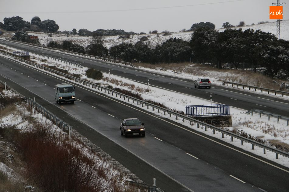 La nieve y el hielo provocan 10 accidentes de tráfico en Salamanca