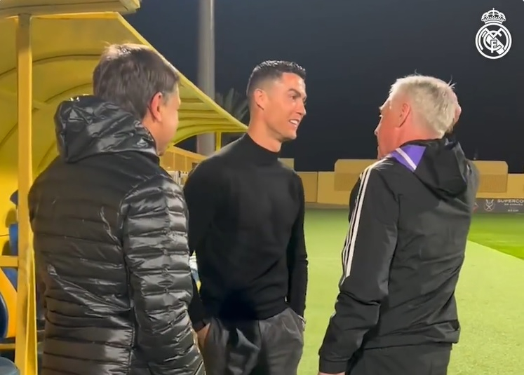 Cristiano Ronaldo, de visita en el Real Madrid