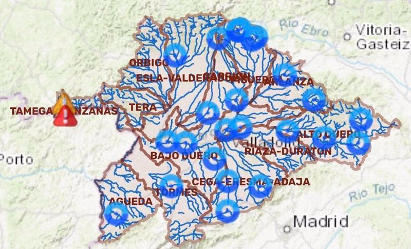 La CHD vigila la evolución de dos ríos de Salamanca, el Huebra y el Águeda