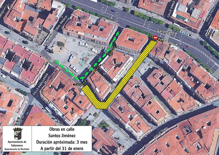 Comienzan las obras de mejora en la calle Santos Jiménez