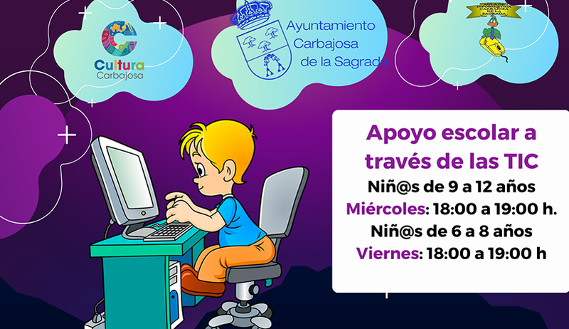 Talleres de apoyo escolar para niños a través de las TIC en Carbajosa