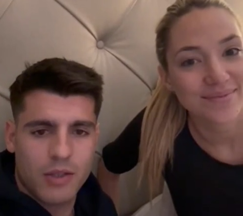 El cariñoso mensaje de Morata y Alice Campello a M4RÍA: Estás invitada a ver un partido cuando quieras