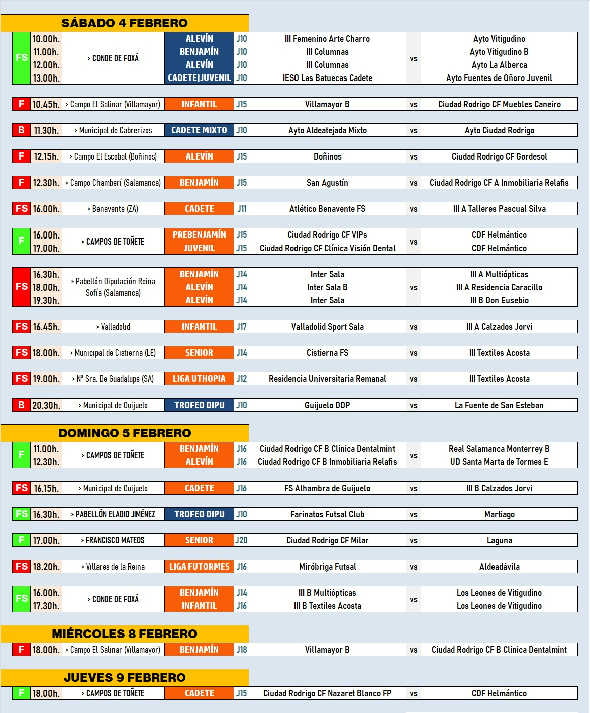 AD | 4-9 FEB | El Ciudad Rodrigo recibe al líder dentro de un entretenido domingo en Miróbriga