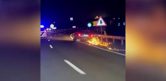 VÍDEO: Detenido después de circular sin ruedas 33 kilómetros por la autovía y agredir a la Guardia Civil en Valladolid 