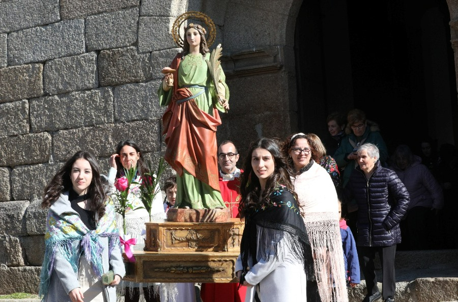 Festiva jornada en honor a Santa Águeda en Gallegos de Argañán