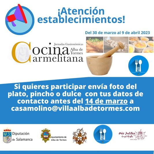 Abierto el plazo para participar en las Jornadas de Cocina Carmelitana