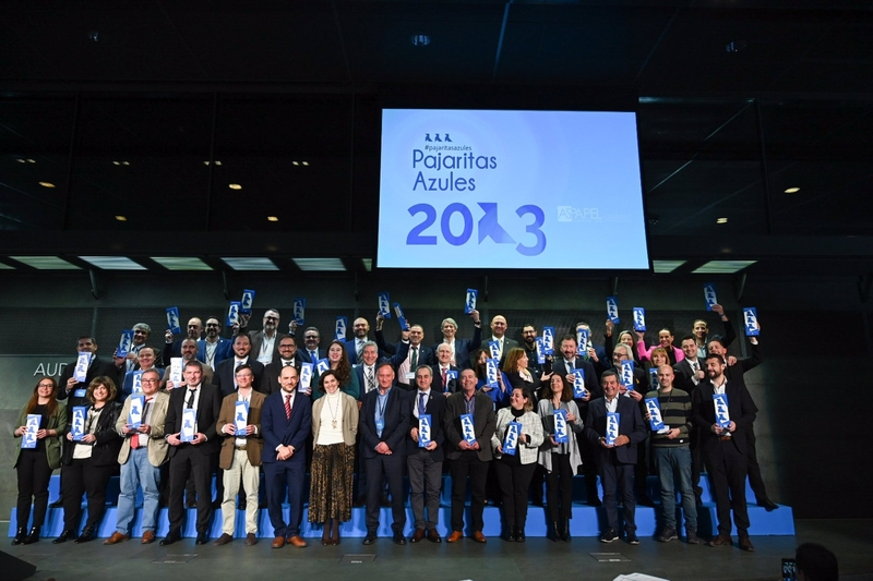 Salamanca, premiada con dos Pajaritas azules de Aspapel por su reciclaje de papel