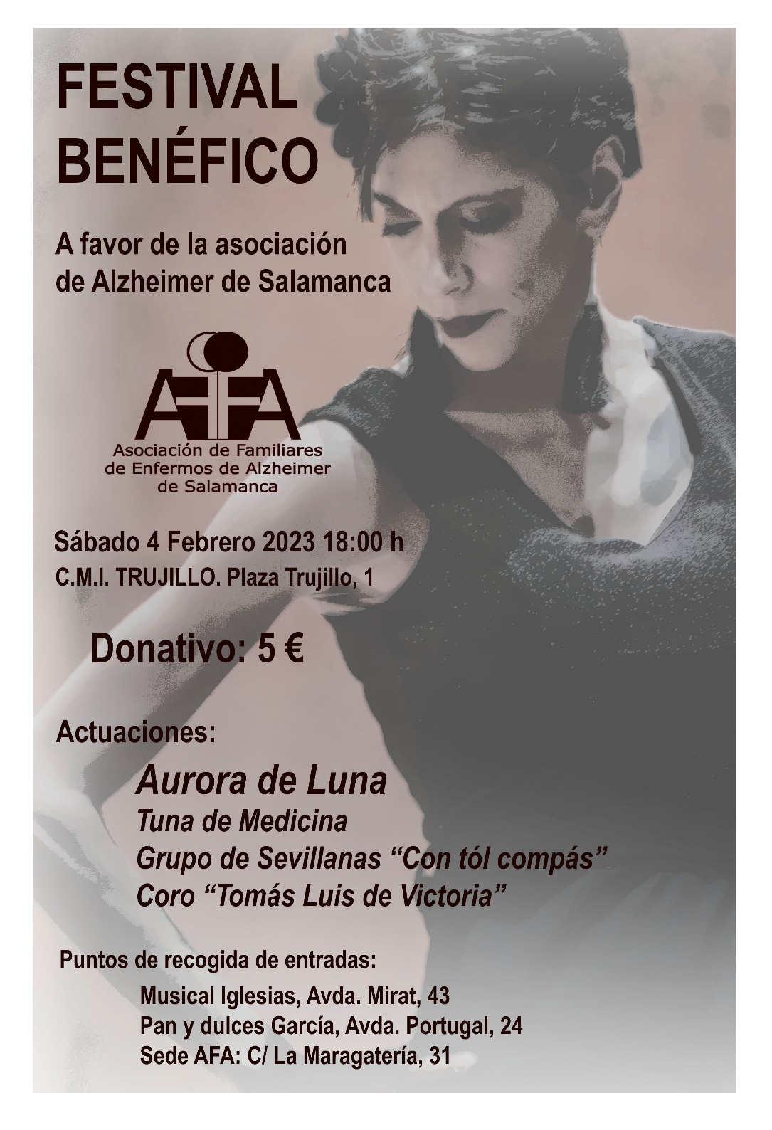 Festival benéfico a favor de la Asociación de Familiares de enfermos de Alzheimer de Salamanca