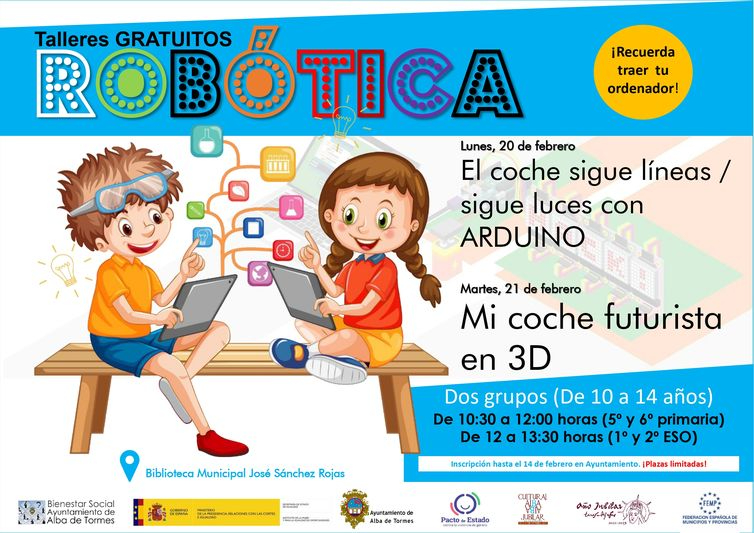 Abierto el plazo de inscripción para los talleres de robótica durante el carnaval