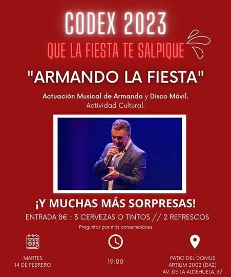 Concierto de Armando para celebrar las fiestas del CODEX 2023