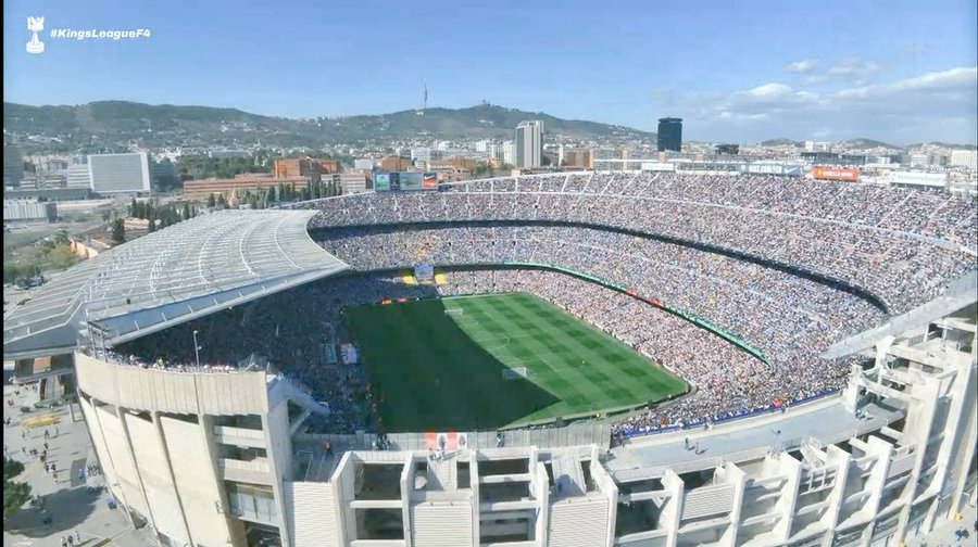 La Kings League llena el Camp Nou con un entrenador salmantino delante de más de 90.000 personas