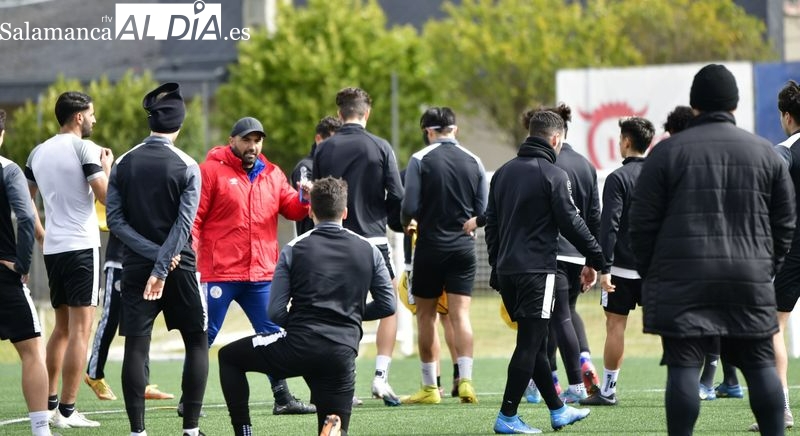 Diego Benito no completa el entrenamiento del Salamanca UDS; Álvarito y Souley, al margen
