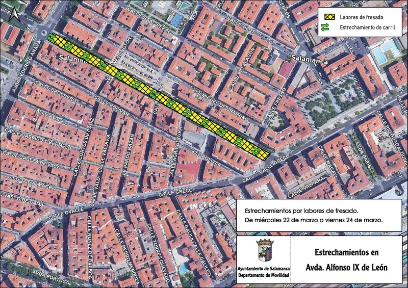 Aviso para los conductores que circulan por la ciudad de Salamanca