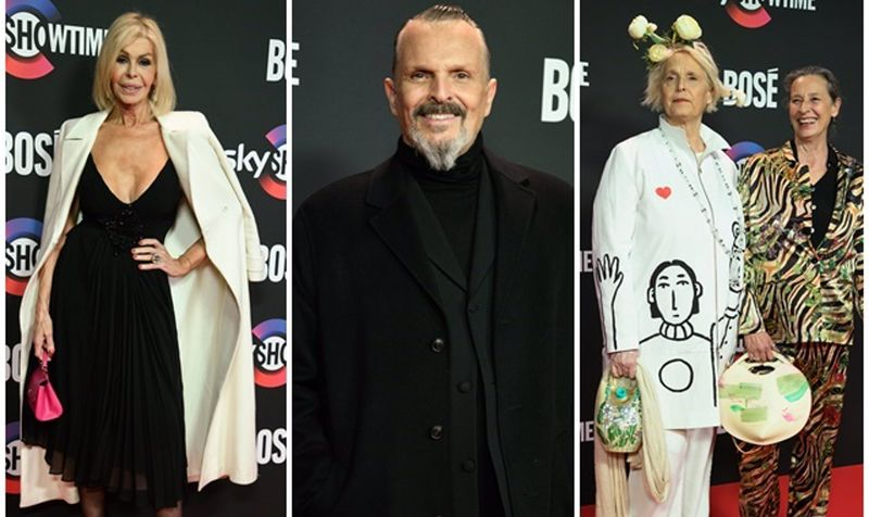 Miguel Bosé demuestra su gran poder de convocatoria en el estreno de la serie sobre su vida