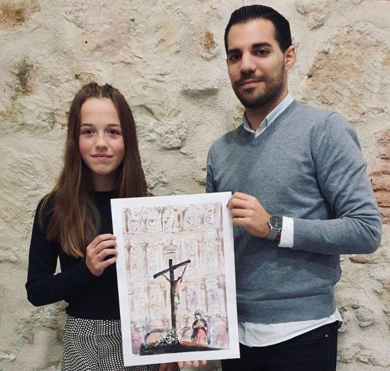 Este es el cartel de la Hermandad Universitaria por su 75 aniversario