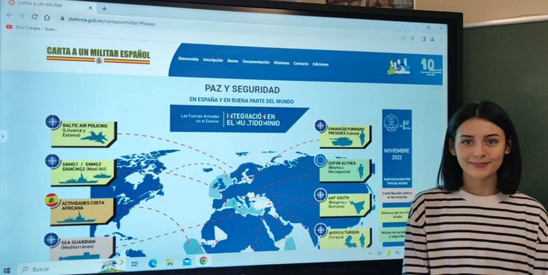 Paula Herrero Hernández representará al colegio San Juan Bosco en el concurso Carta a un militar