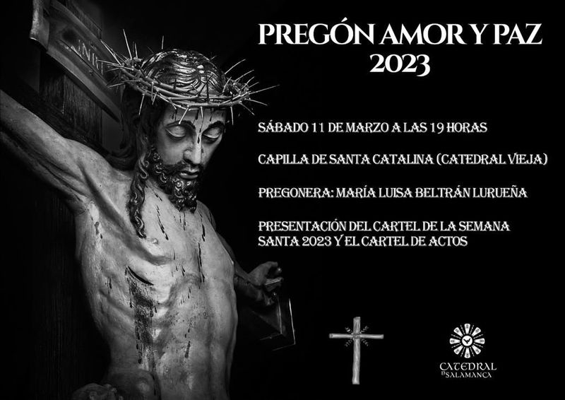El pregón Amor y Paz 2023, este sábado en la capilla de Santa Catalina 