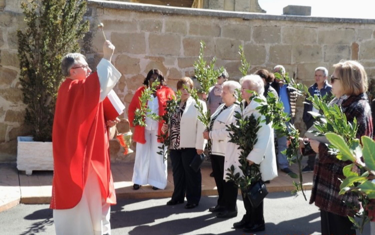 La bendición de los ramos da la bienvenida a la Semana Santa en Aldearrubia