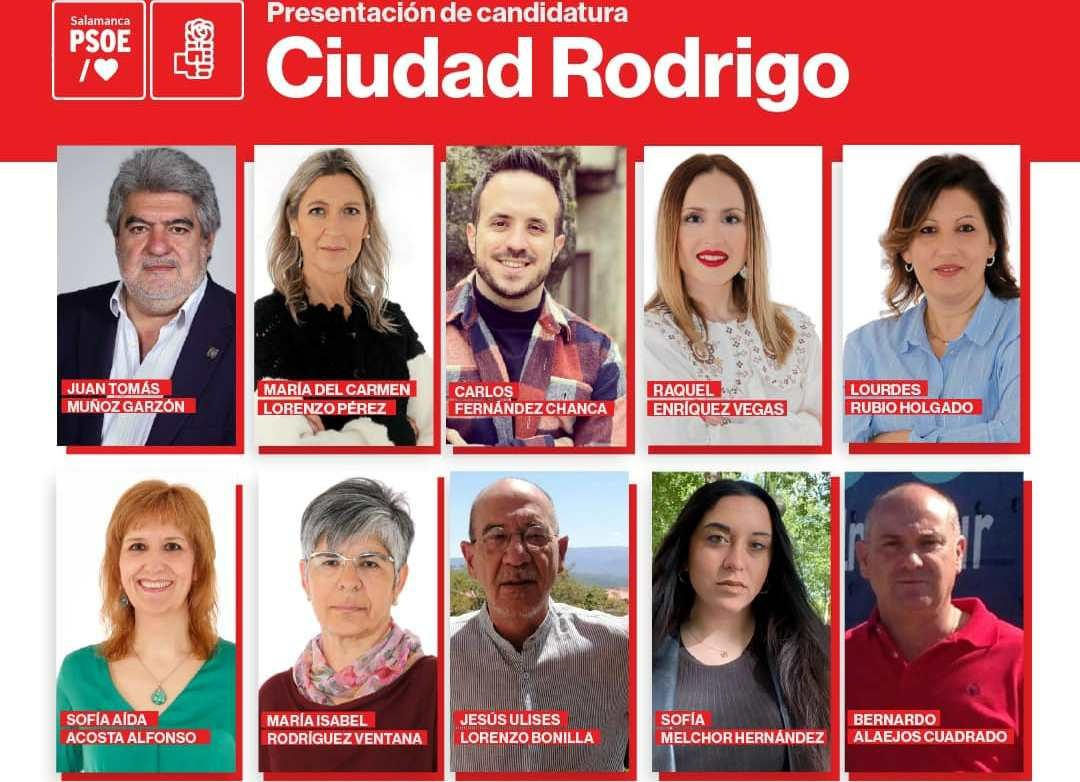 Lista e ilusión renovadas por parte del PSOE en su candidatura al Ayuntamiento mirobrigense
