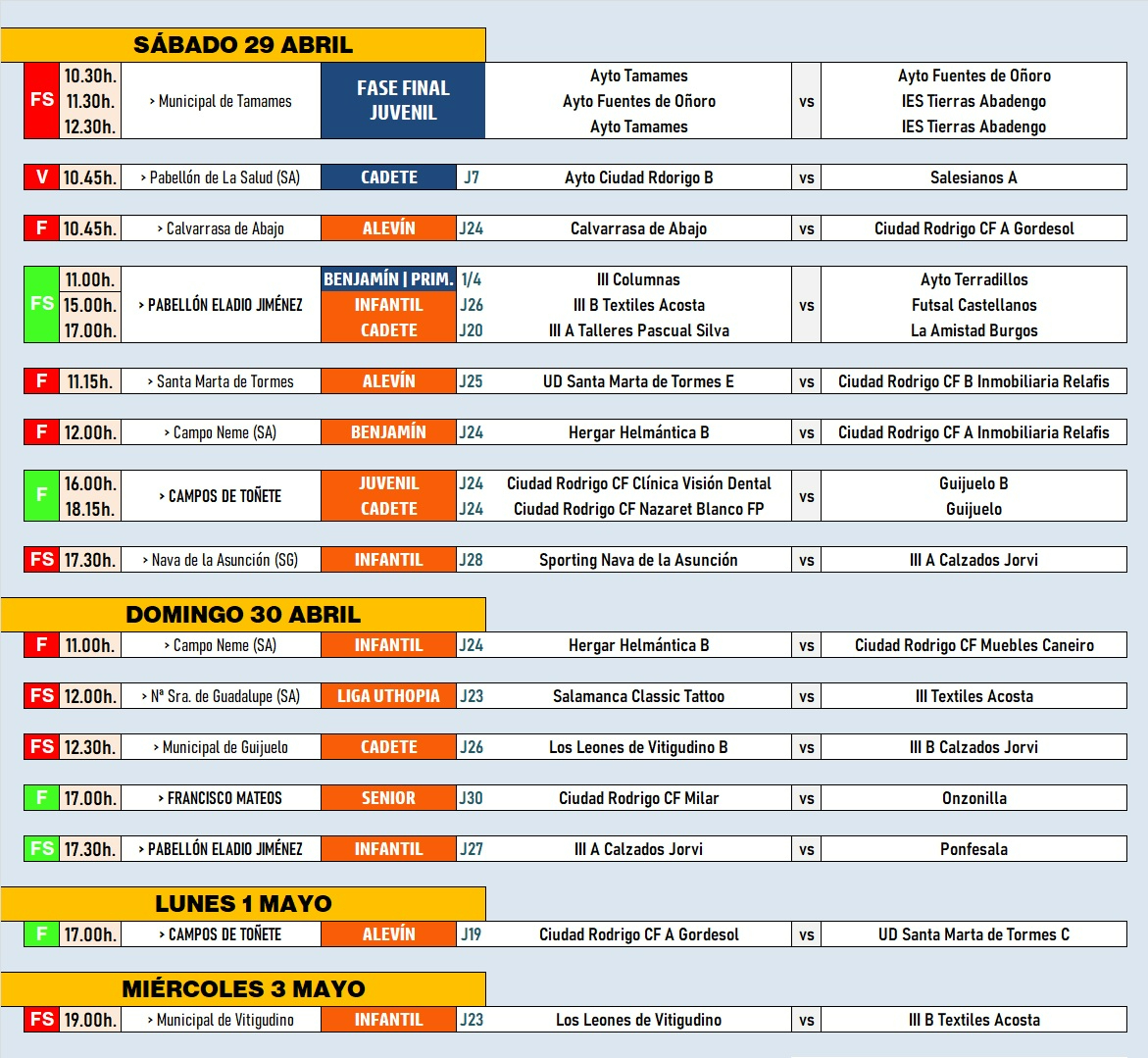 AD | 29 ABR – 1 MAY | Puente a medio gas en el que puede caer un nuevo título liguero