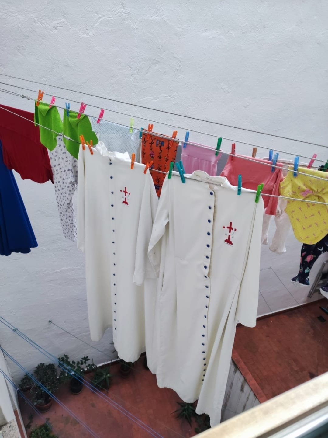 Mientras se secan las túnicas