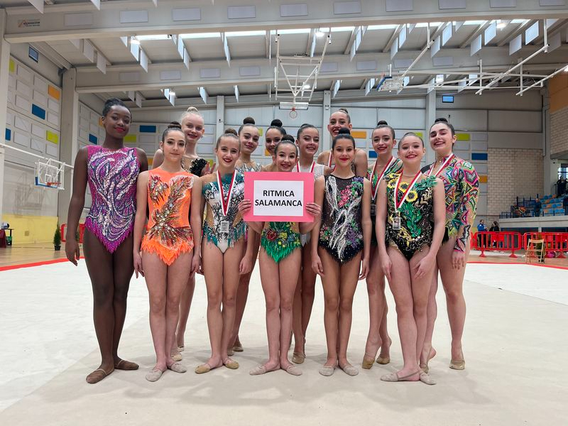 Buenos resultados del Club Rítmica Salamanca en el Nacional Individual Base 2023