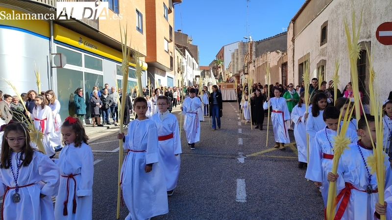 ‘La Borriquilla’ imprime solemnidad y emoción a la procesión del Domingo de Ramos en Vitigudino