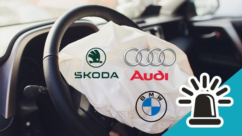 Alerta por airbags defectuosos en vehículos Audi, BMW y Skoda