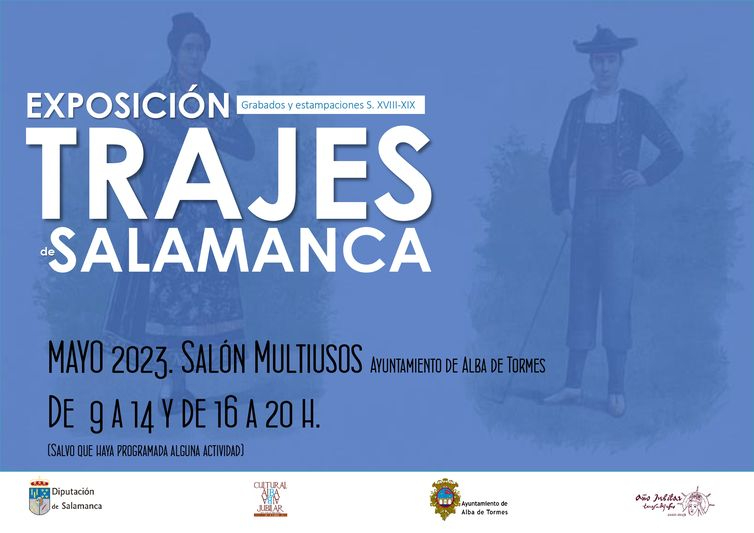 Exposición de grabados sobre el traje charro en el salón multiusos de Alba de Tormes