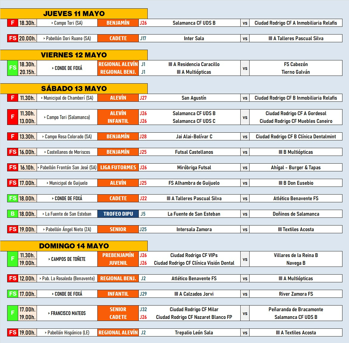 AD | 11-14 MAY | Las categorías provinciales tocan a su fin mientras que el III Senior será ‘juez’ de su liga