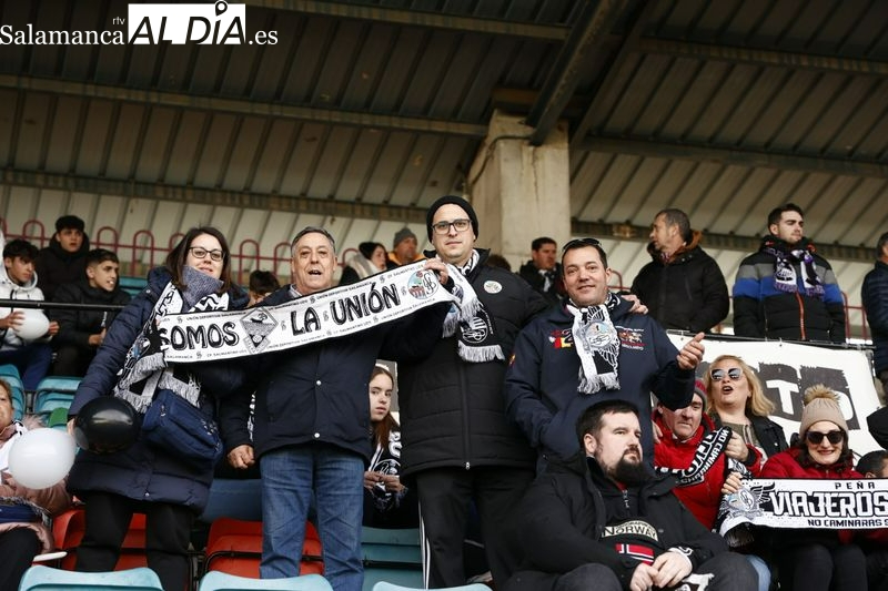 Alrededor de 200 aficionados del Salamanca UDS estarán en el Narcís Salas... y otros muchos verán el partido en pantalla gigante