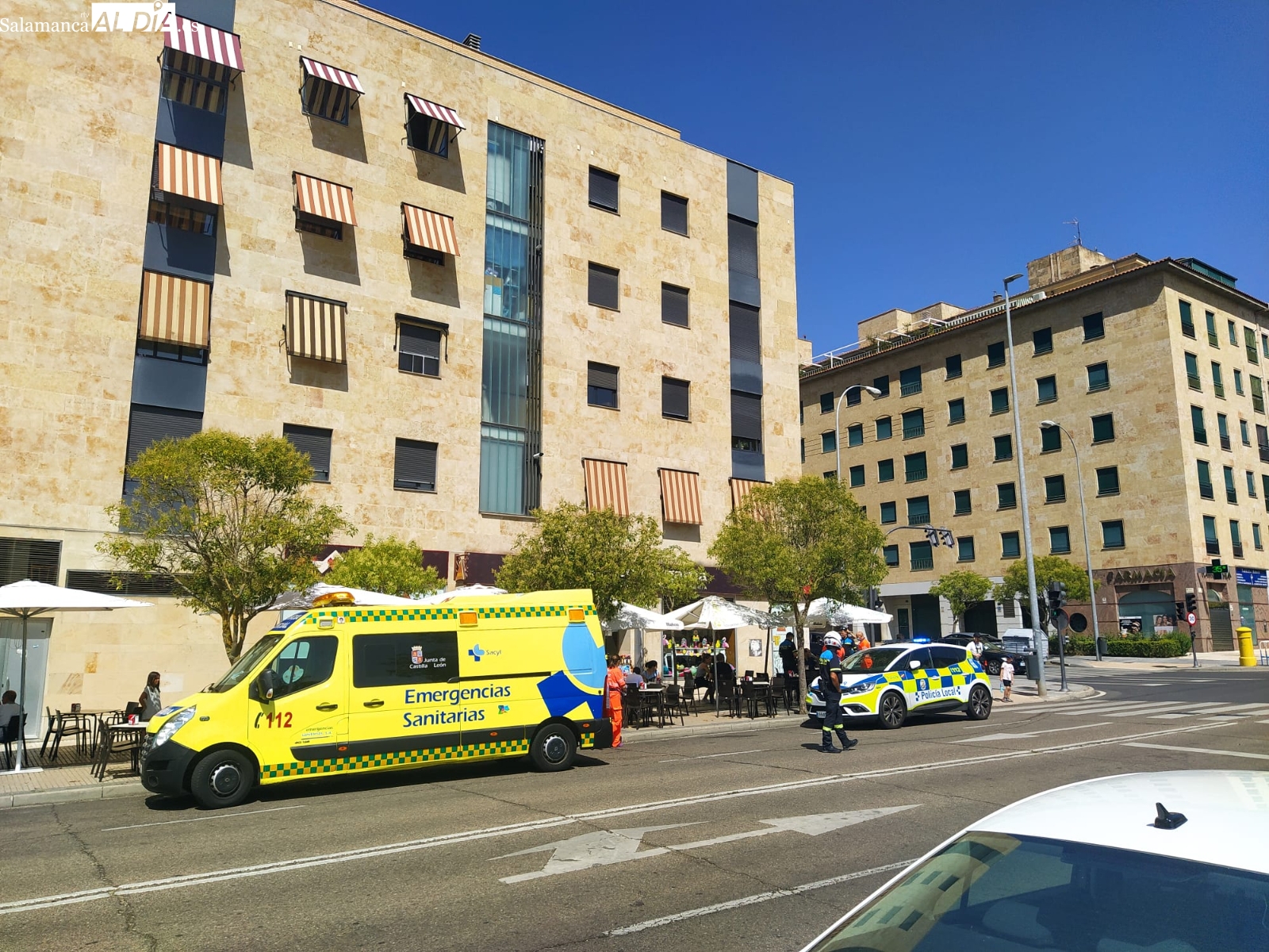 Un herido tras un accidente entre un turismo y una bicicleta en la calle María Auxiliadora