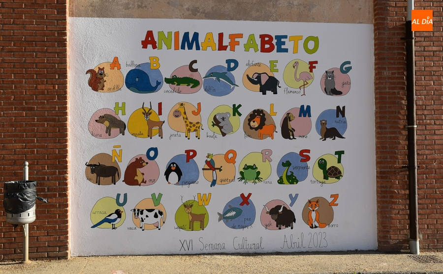 Así quedó el ‘Animalfabeto’ del Colegio San Francisco