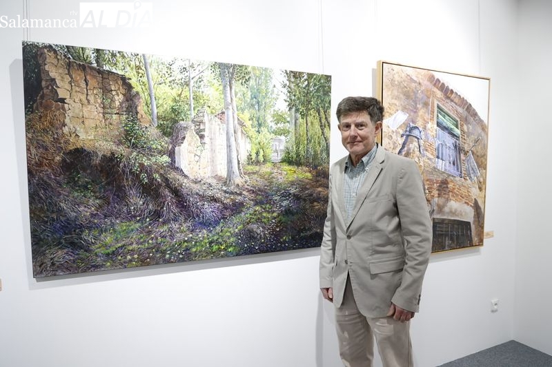 Francisco Medina expone en el Casino sus cuadros de Salamanca